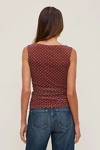 Nola Printed Mesh Tank Top