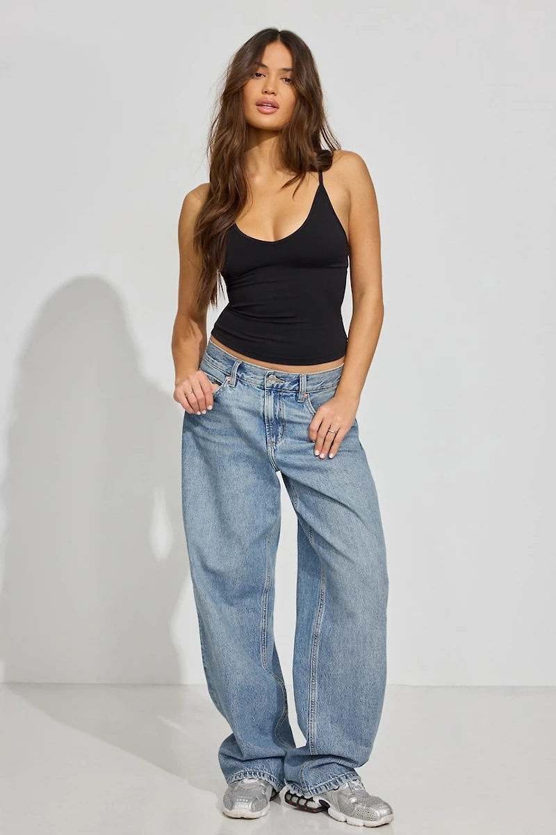 Sleek Deep V-Neck Cami Top