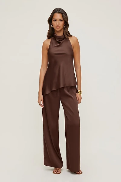 Leo Satin Wide Leg Pants