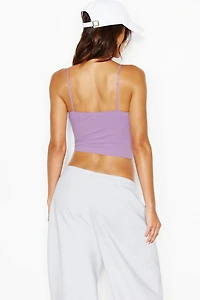 Plunge Lace Trim Cami Top