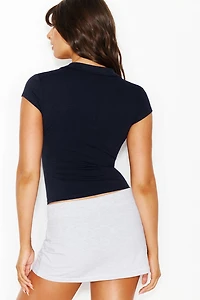 Sleek Short Sleeve Polo Top