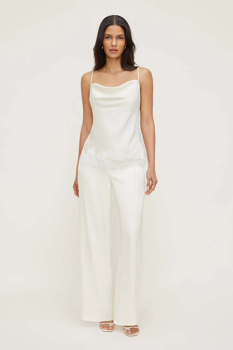 Camisole Madi en satin et dentelle
