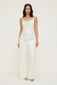 Camisole Madi en satin et dentelle