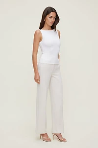 Pantalon fluide à jambe droite Camelia