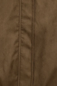 Blouson bouffant en faux suède