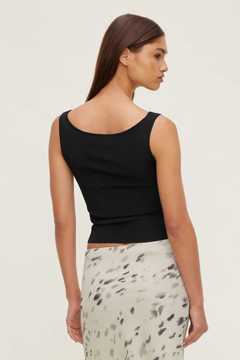 Boat Neck Sweater Tank Top