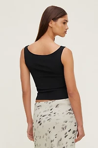 Boat Neck Sweater Tank Top