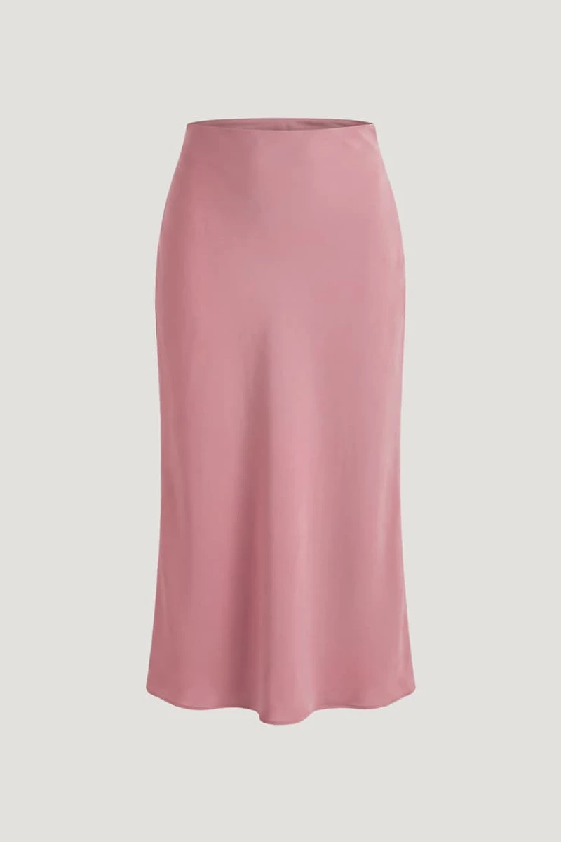 Delila Satin Midi Skirt