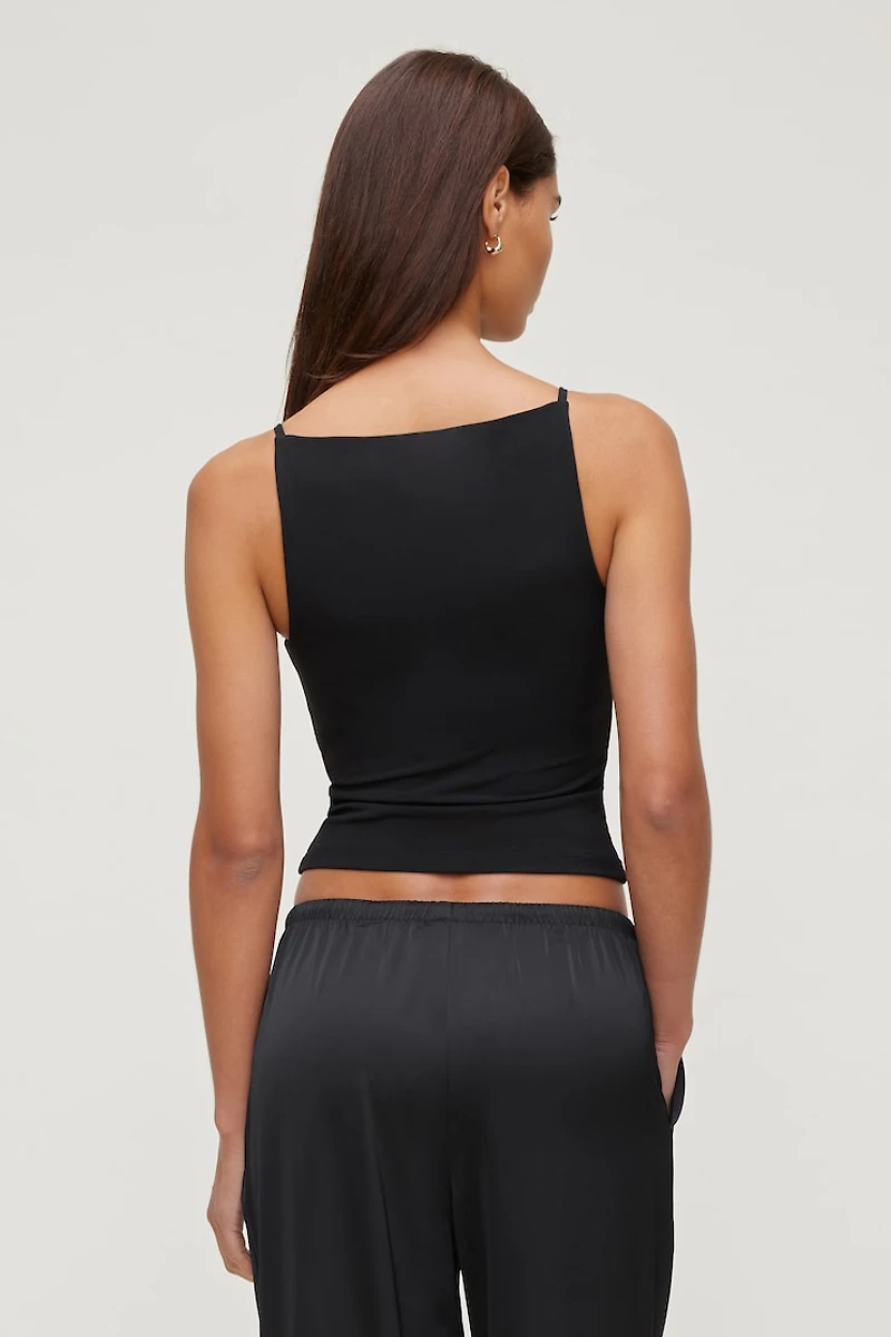 Sculpt Strappy Boat Neck Tank Top