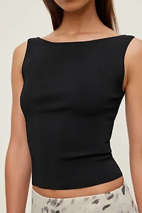 Boat Neck Sweater Tank Top