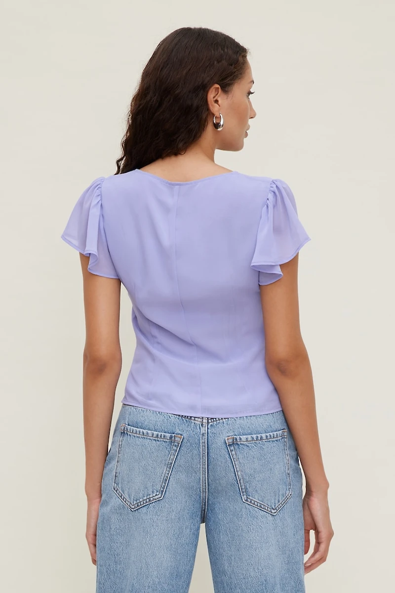 Flutter Sleeve Blouse