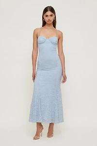 Monet Lace Overlay Maxi Dress
