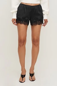 Lace Satin Shorts
