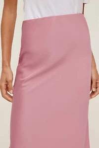 Delila Satin Midi Skirt