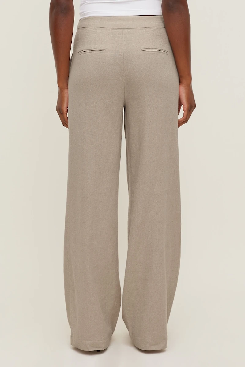 Pantalon à jambe droite Yasmin en lin