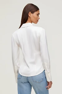 Eva Cinched Satin Shirt