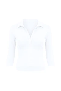 Haut polo à manches 3/4 Sleek