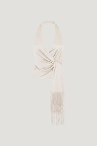 Fringe Satin Top