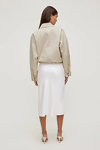 Jupe midi en satin Delila