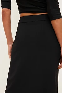 Crepe Midi Skirt