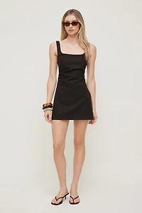 Linen Romper Mini Dress