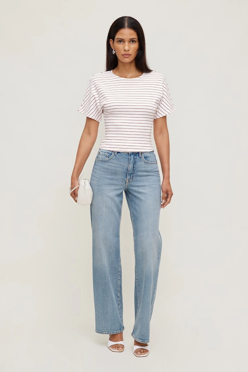 Andrea Striped Cotton T Shirt