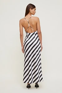 Robe maxi en satin Livia
