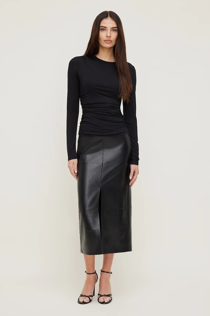 Draped Long Sleeve Top