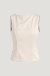 Open Back Satin Tank Top