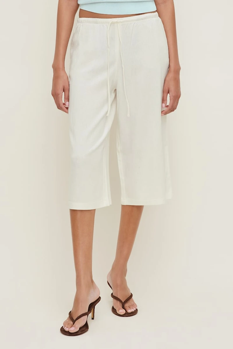Leo Linen Capri Pants