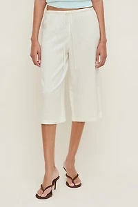 Leo Linen Capri Pants