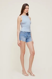 Camisole sculptante à col bateau et bretelles