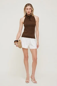 Linen High Rise Shorts
