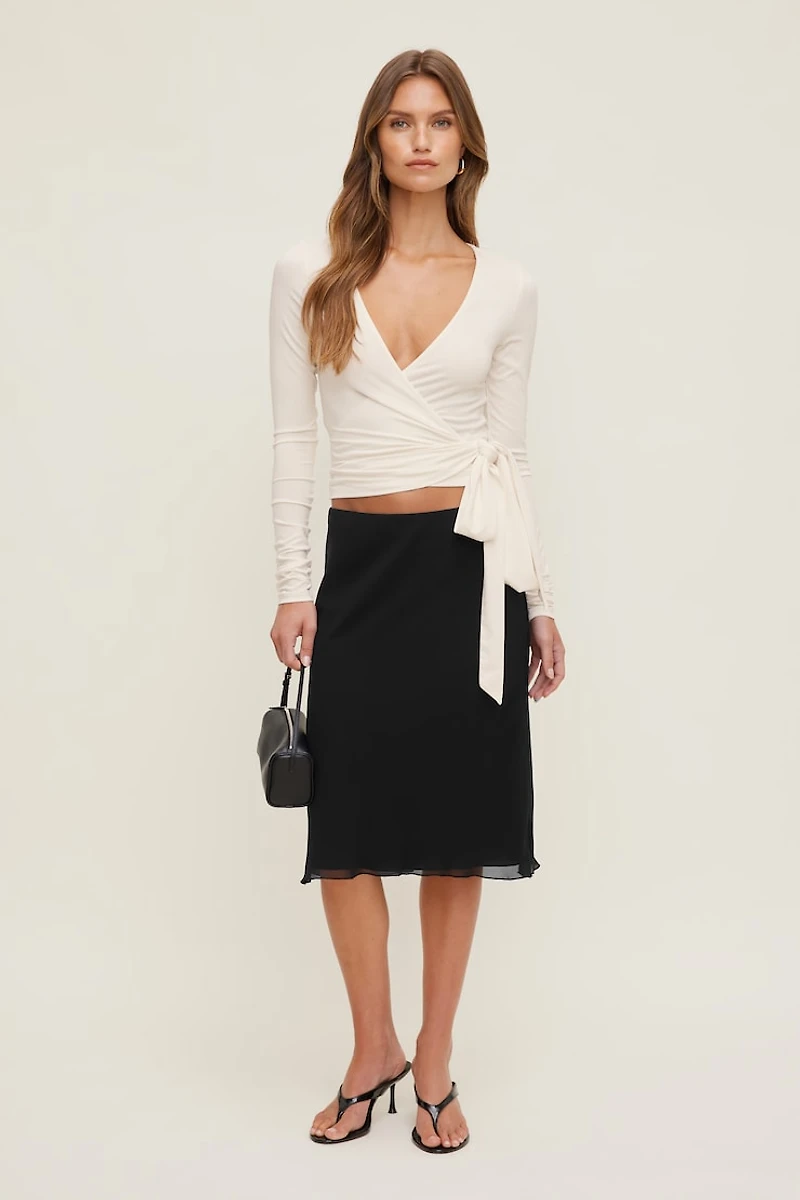 Wrap Long Sleeve Top