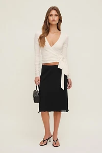 Wrap Long Sleeve Top