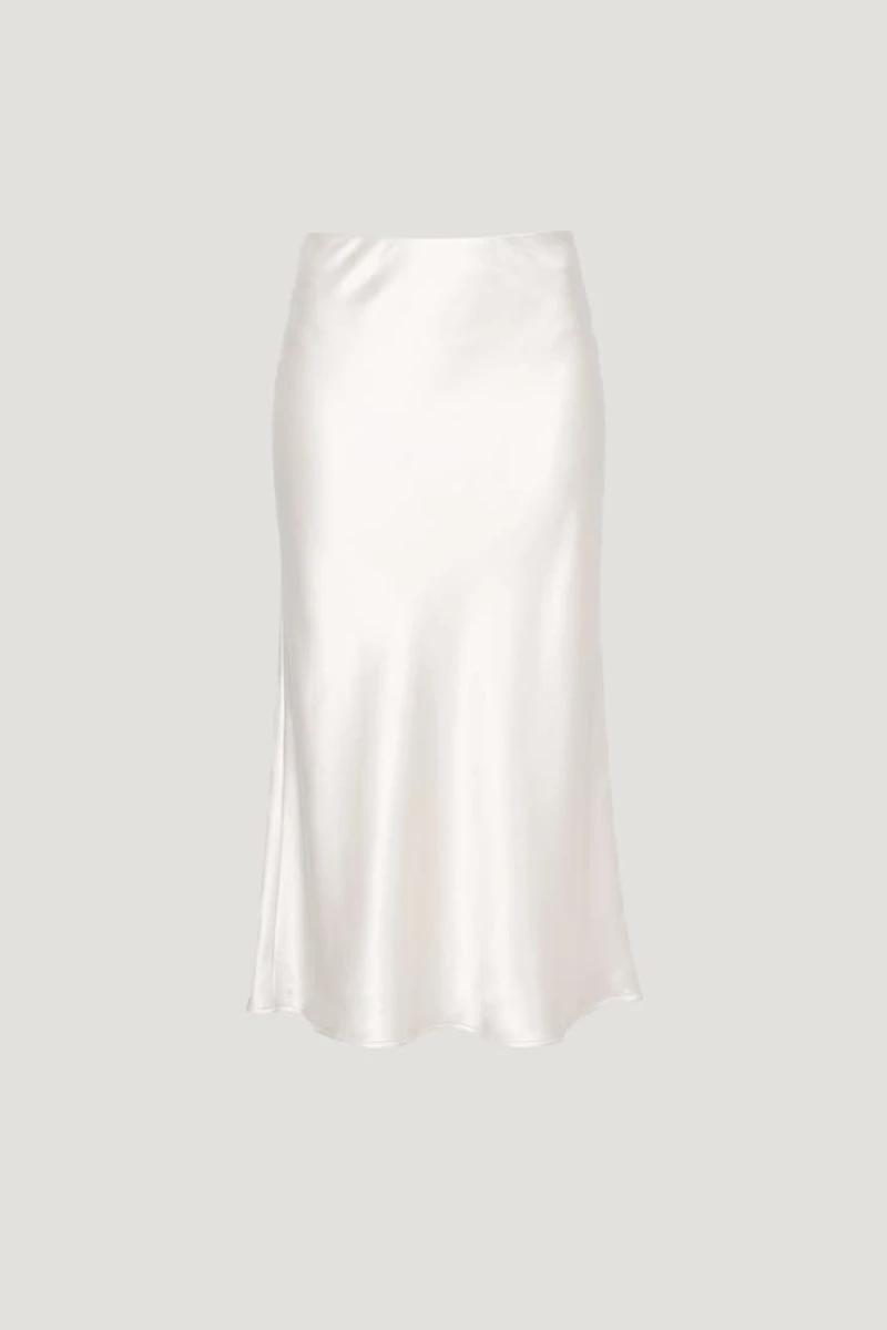 Delila Satin Midi Skirt