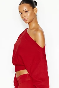 SoftTerry™ Rib Off Shoulder Sweater