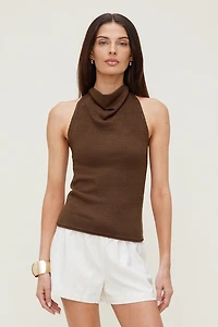 Camisole en tricot à col montant