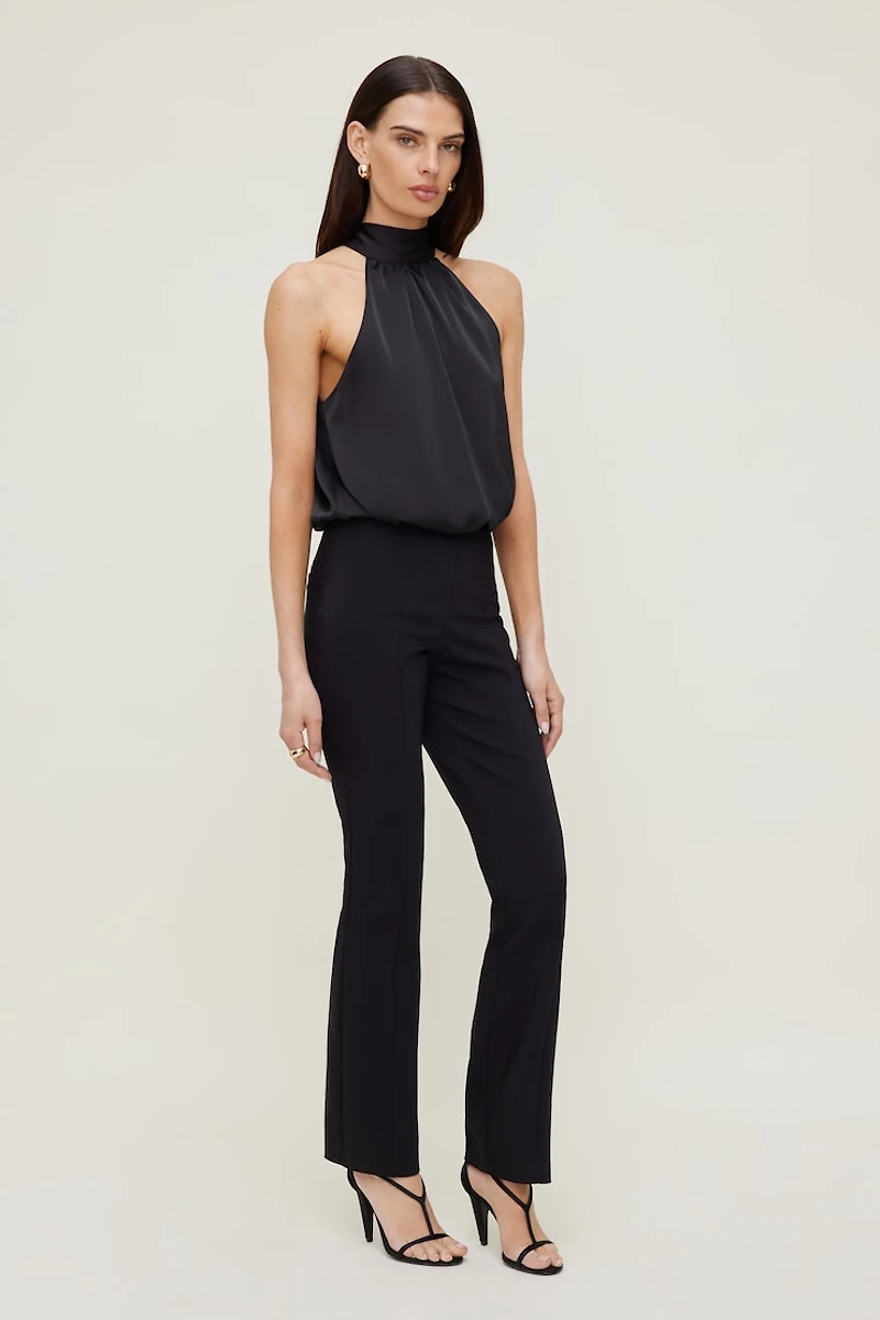 Paloma Bubble Satin Halter Blouse