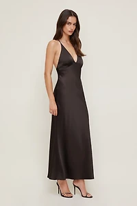 Livia Satin Maxi Dress