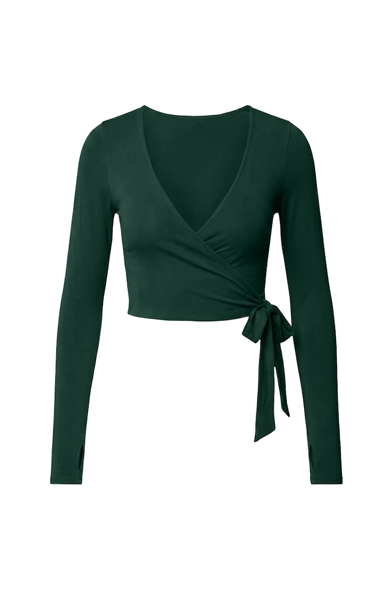 Smooth Long Sleeve Wrap Top