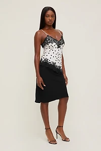 Cassie Asymmetric Lace Satin Cami