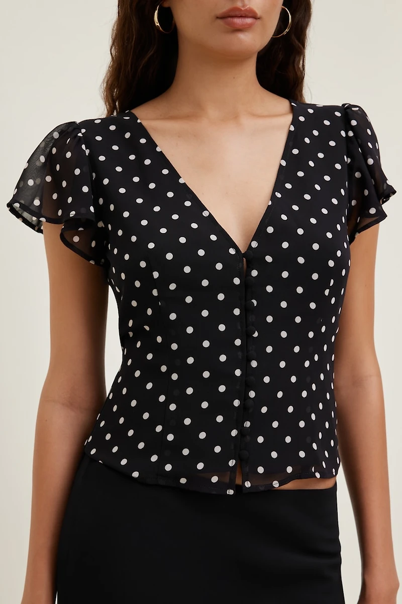Flutter Sleeve Blouse