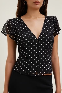 Flutter Sleeve Blouse