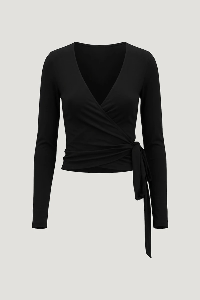 Wrap Long Sleeve Top
