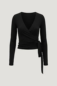 Wrap Long Sleeve Top