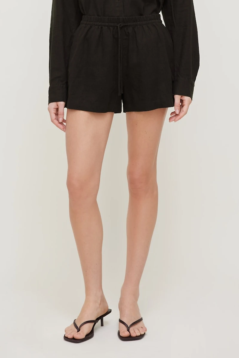 Linen High Rise Shorts