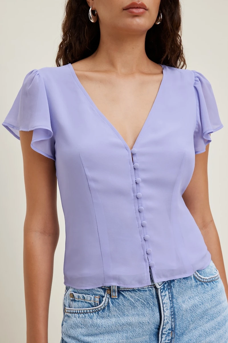 Flutter Sleeve Blouse