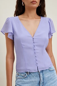 Flutter Sleeve Blouse