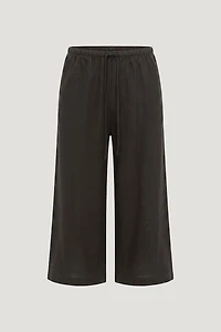 Pantalon capri en lin Leo